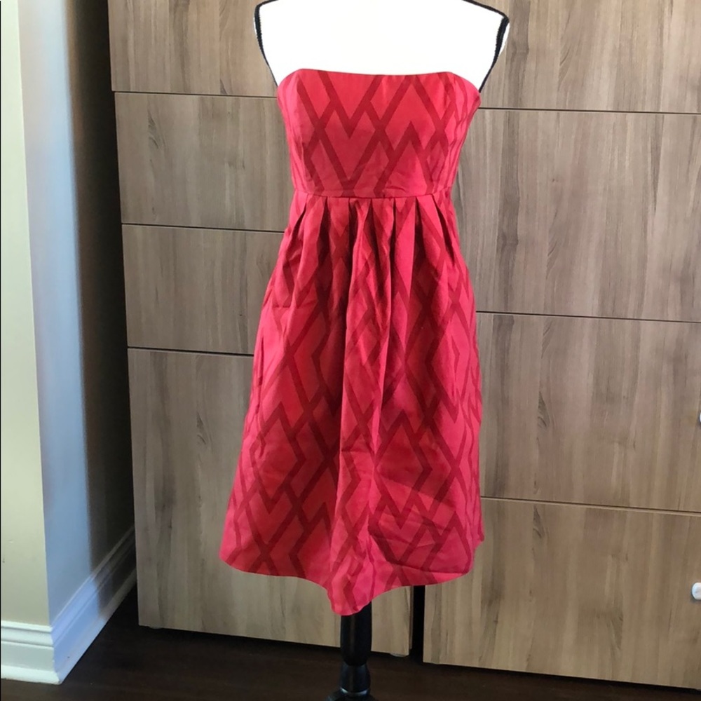 Red Strapless Dress